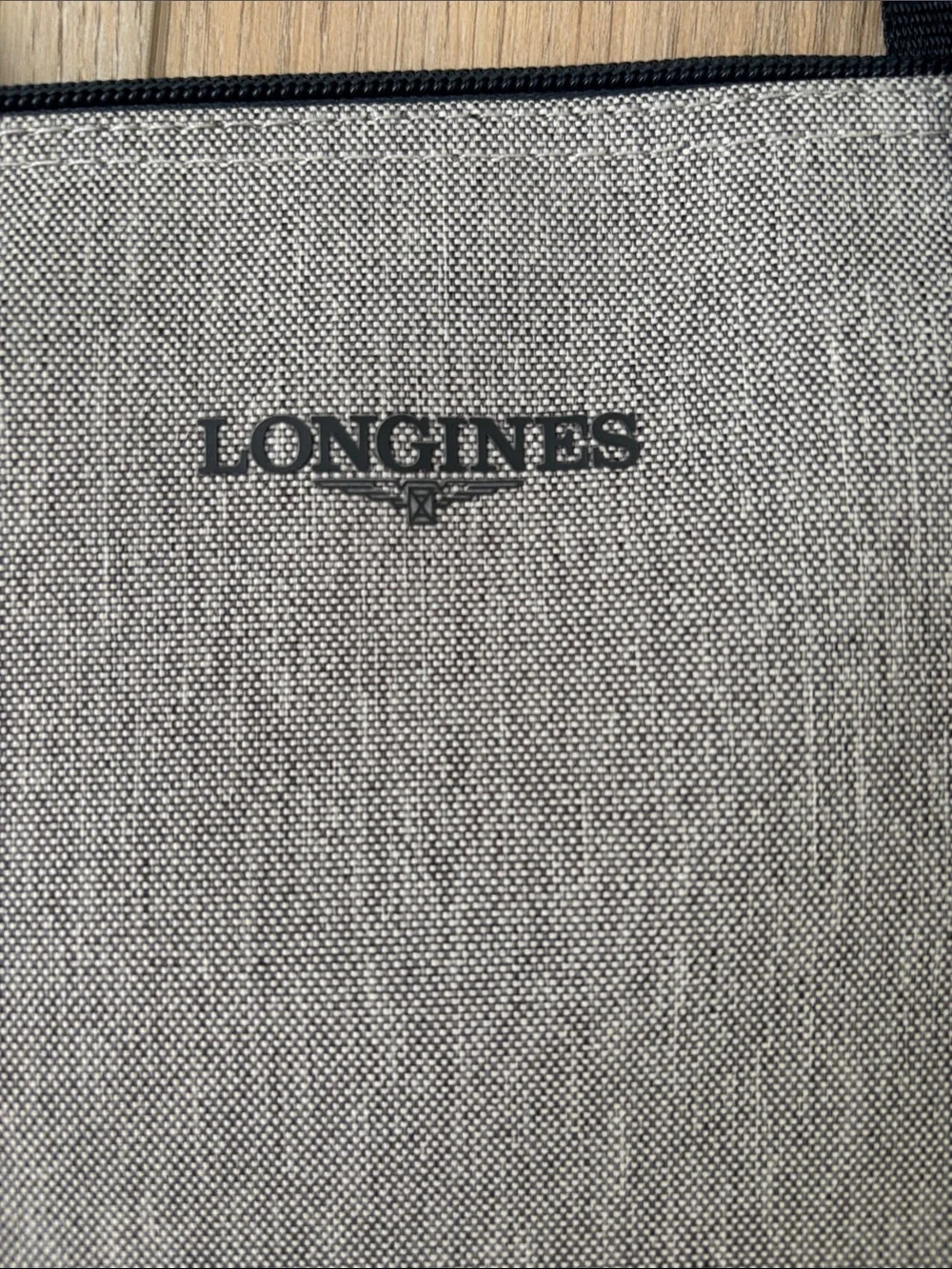 NWT Longines Melange Canvas Foldable Travel Bag Gray/Blue Sporty Minimalist